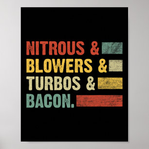 Poster Blowers nitreux Turbos Bycon Alimentation Retro Bb