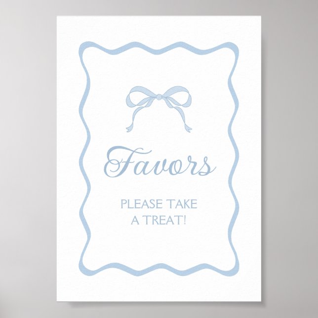 Poster Blue Bow Favoriser (Devant)