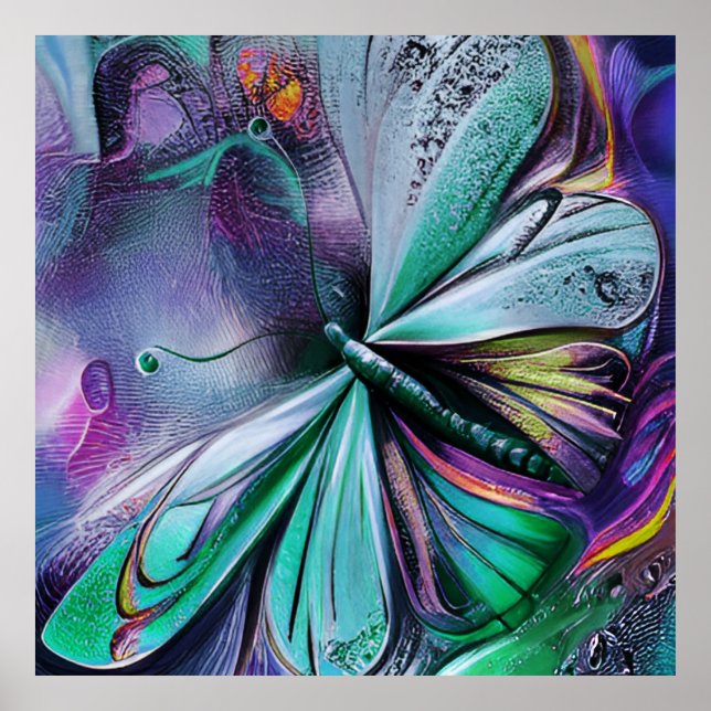 Poster Blue Butterfly (Devant)