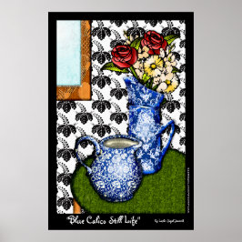 Poster Blue Calico Still Life (Poster d'art raffiné)