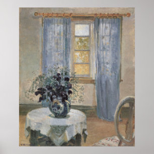 Poster Blue Clematis dans le studio de l'artiste, Anna An