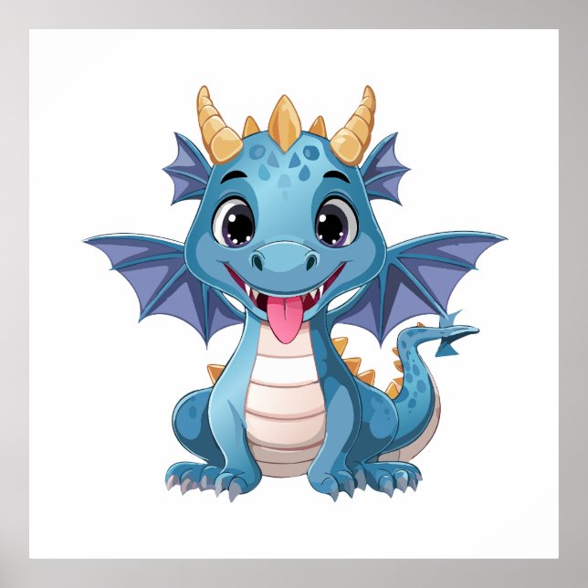 Poster blue dragon (Devant)