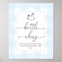 Blue En vichy Rocse Horse Bottle Jeu