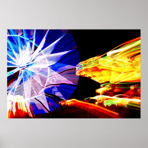 Poster BLue et Yellow Zoomed Fair Rides