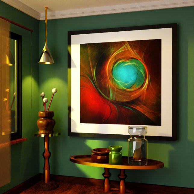 Poster Blue Eye Moderne Abstrait Art Cool Motif #16 (Blue Eye Modern Abstract Fine Art Cool Pattern #16 Poster)