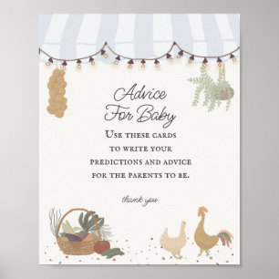 Poster Blue Farmers Market Farm Conseil frais pour bébé