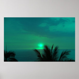 Poster Blue Hawaii Sunset