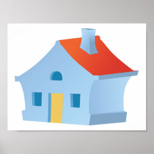 Poster Blue house