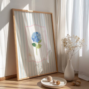 Poster Blue Hydrangea Wall Art Imprimer