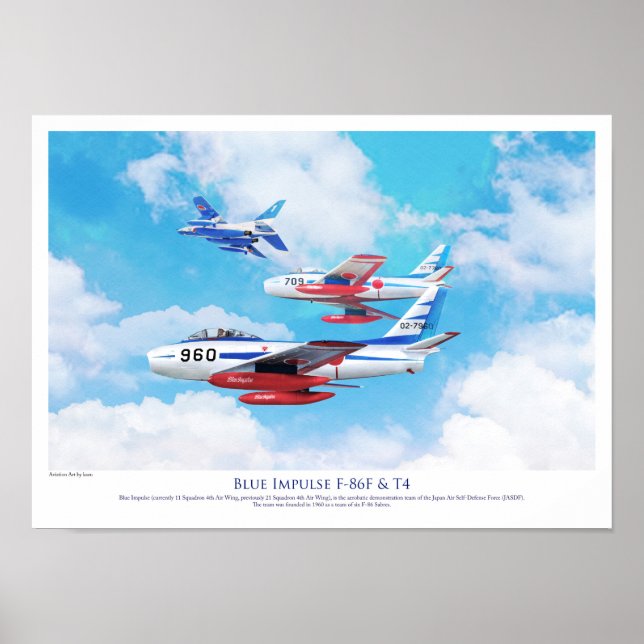 Poster Blue Impulse  Japan Air Self-Defense Force (JASDF) (Devant)