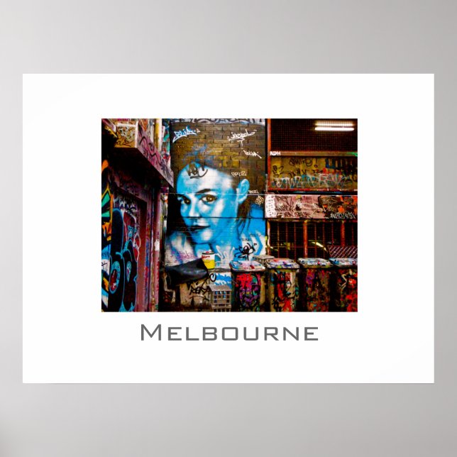 Poster Blue Lady, Melbourne (Devant)