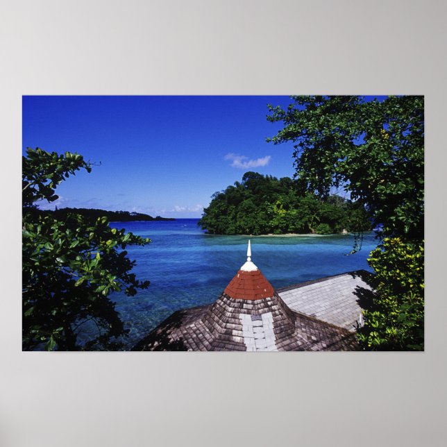 Poster Blue Lagoon, Port Antonio, Jamaïque (Devant)