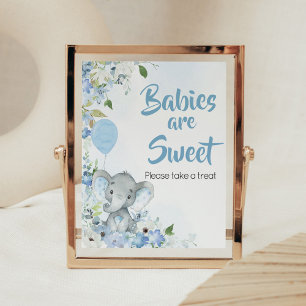 Poster Blue Little Peanut Elephant Baby sont doux
