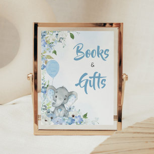 Poster Blue Little Peanut Elephant Livres et Cadeaux