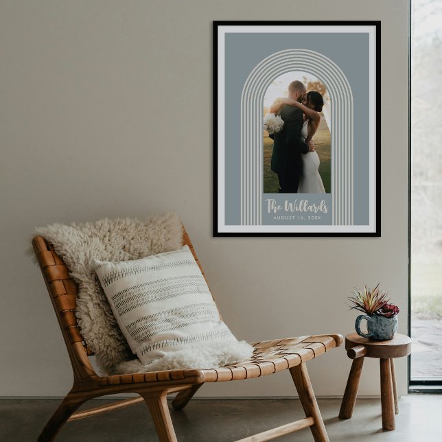 Poster Blue Lombard Lines Arch Custom Photo Art Print (Créateur téléchargé)