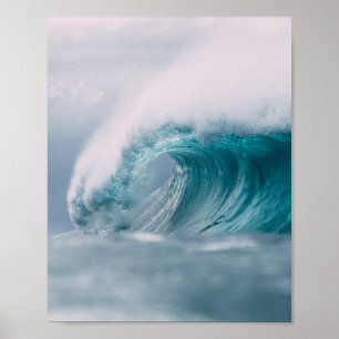 Poster Blue Nature Waves esthétique
