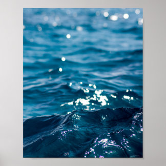 Poster Blue Ocean Wave