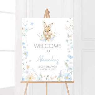 Poster Blue Rabbit Assez Baby shower Accueil