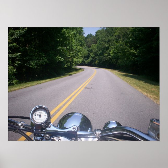 Poster Blue Ridge Motorcycle Ride 3 (Devant)