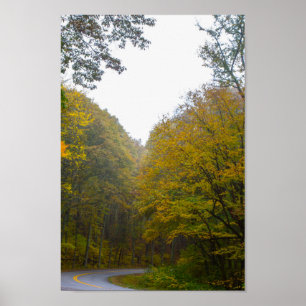 Poster Blue Ridge Parkway à Fall, Virginie