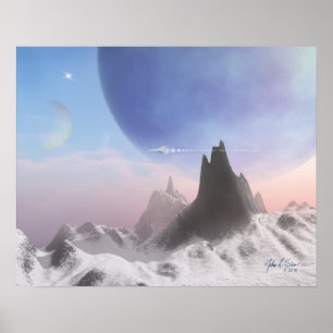 Poster Blue Snow (20 x 16)