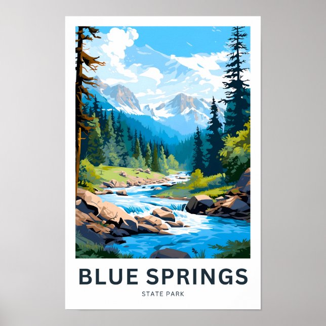 Poster Blue Springs State Park Travel Imprimer (Devant)