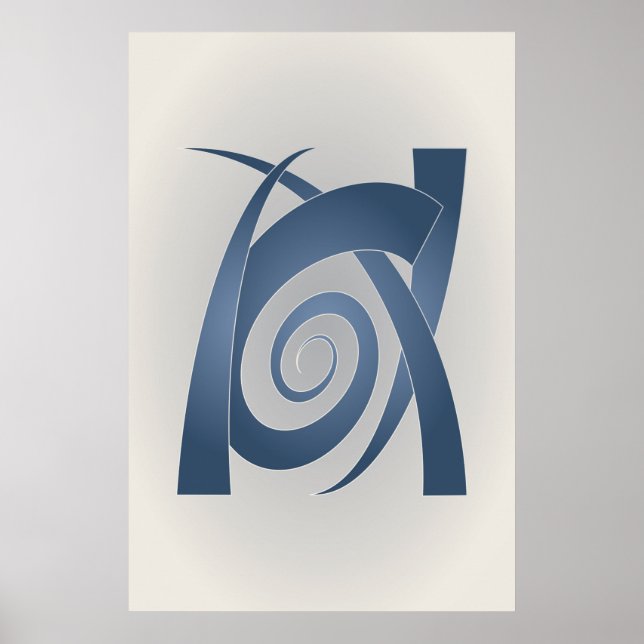 Poster Blue stone (Devant)