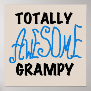 Poster Blue Totalement génial Tshirts et cadeaux Grampy