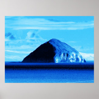 Poster Blue Views Ailsa Craig Firth of Clyde Scotland