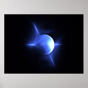 Poster Blue World Print