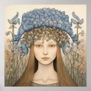 Poster Bluebell Portrait Art Imprimer
