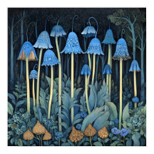 Bluebell Whimsical Peinture Art Imprimer