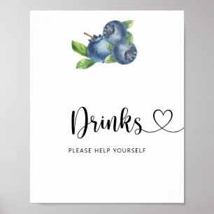 Poster Blueberries - Boissons vous aider