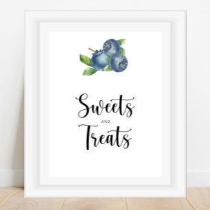 Poster Blueberry - baby shower sucré et friandise