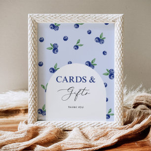 Poster Blueberry Berry cartes d'anniversaire sucrées et c