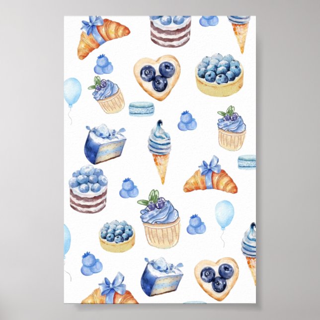 Poster Blueberry Dessert Lover’s (Devant)