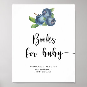 Poster Blueberry - livres pour bébé