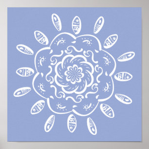 Poster Blueberry Mandala