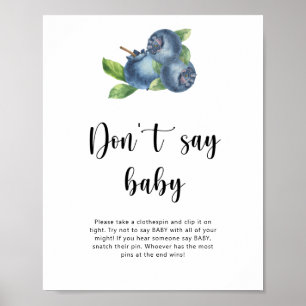 Poster Blueberry - Ne dis pas bébé