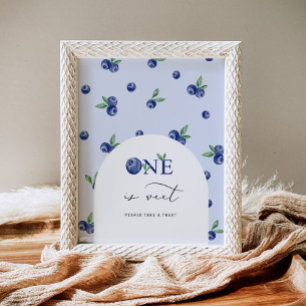 Poster Blueberry one est doux prendre un plaisir annivers