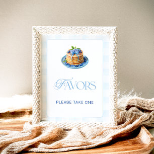 Poster Blueberry Pancake Baby Brunch Baby shower Faveurs
