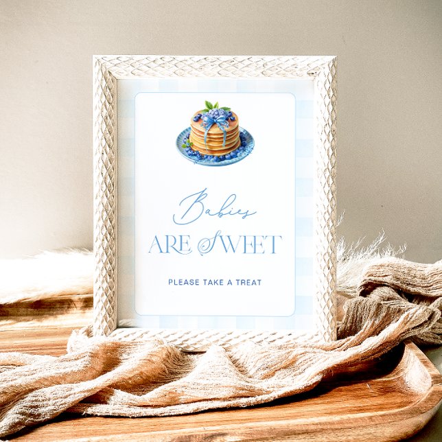 Poster Blueberry Pancake Les bébés sont sucrés Prenez un  (Créateur téléchargé)