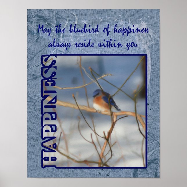 Poster Bluebird Of Happiness Inspiration (Devant)