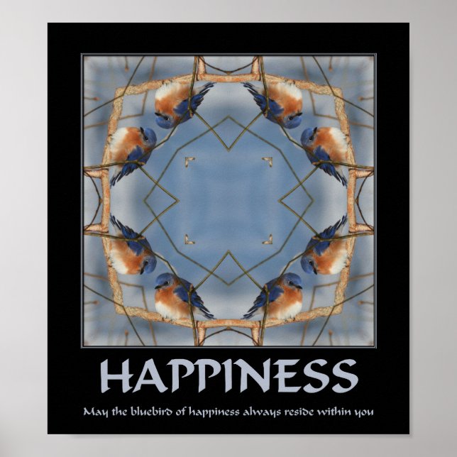 Poster Bluebird Of Happiness Inspiration (Devant)