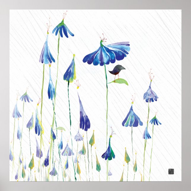 POSTER BLUEFLOWERRAIN (Devant)