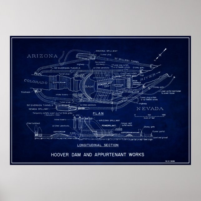 POSTER BLUEPRINT DE BARRE DE BARRE DE HAUT DE GAMME 1935 (Devant)