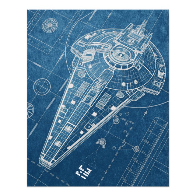 Poster Blueprint of the Aetherwing Interdictor (Devant)
