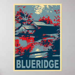 Poster Blueridge Mountains VA, Mabry Mill