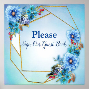 Poster Blues de Cornflower en aquarelle