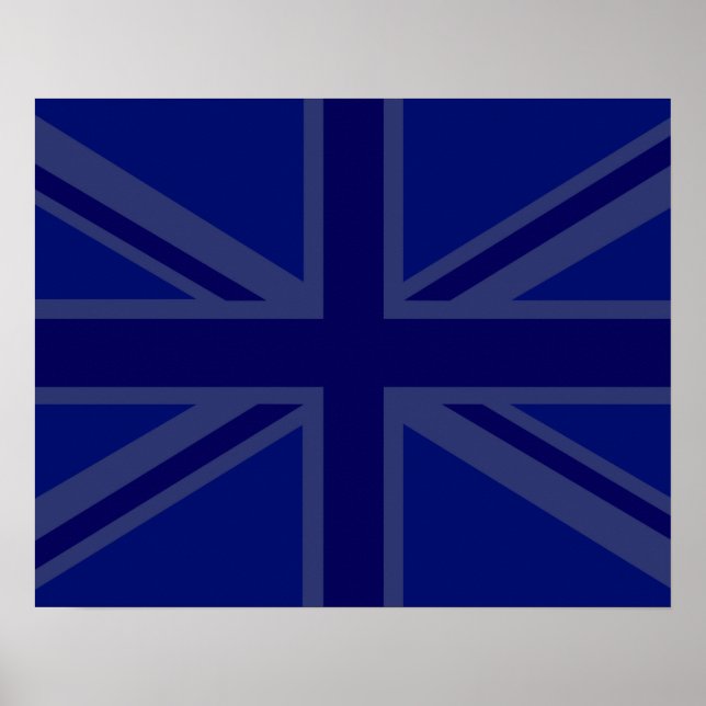 Poster Blues pour un drapeau britannique Union Jack (Devant)